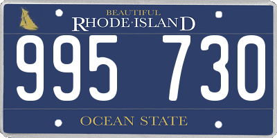 RI license plate 995730