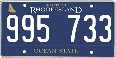 RI license plate 995733