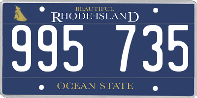 RI license plate 995735