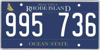 RI license plate 995736