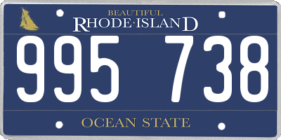 RI license plate 995738