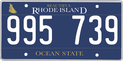 RI license plate 995739