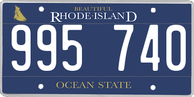 RI license plate 995740