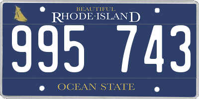 RI license plate 995743