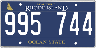 RI license plate 995744