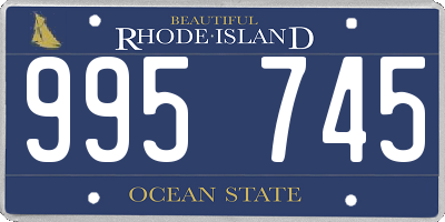 RI license plate 995745