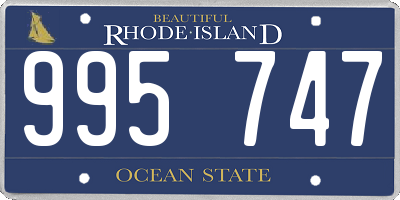 RI license plate 995747