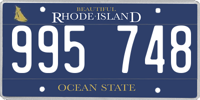 RI license plate 995748