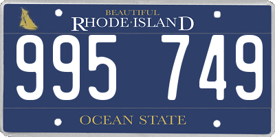 RI license plate 995749