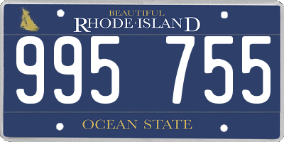 RI license plate 995755