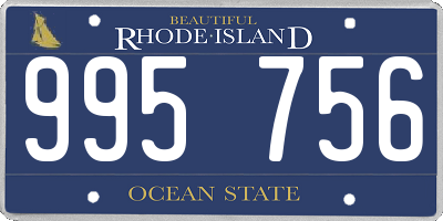 RI license plate 995756