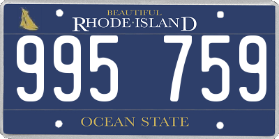 RI license plate 995759