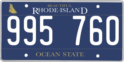 RI license plate 995760