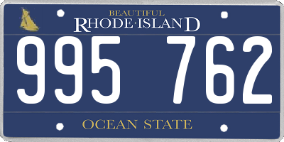 RI license plate 995762