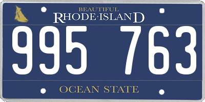 RI license plate 995763