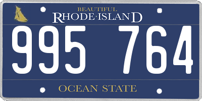 RI license plate 995764