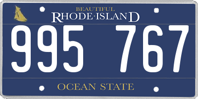 RI license plate 995767