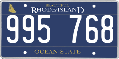 RI license plate 995768