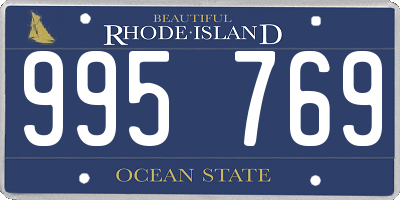 RI license plate 995769