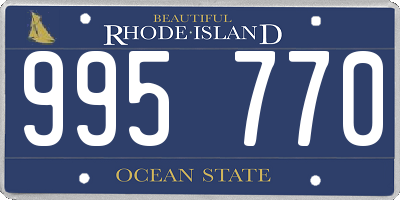 RI license plate 995770