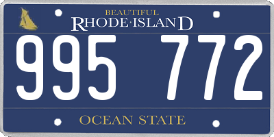 RI license plate 995772