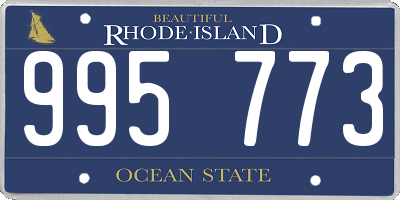 RI license plate 995773