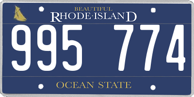 RI license plate 995774