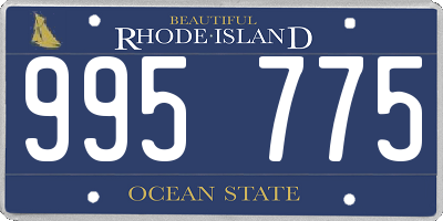 RI license plate 995775