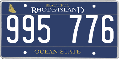 RI license plate 995776