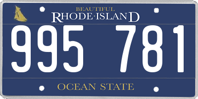 RI license plate 995781