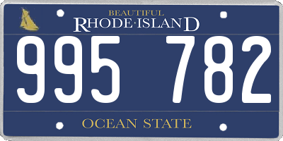 RI license plate 995782