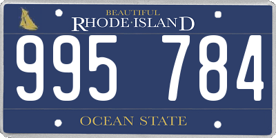 RI license plate 995784