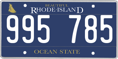 RI license plate 995785