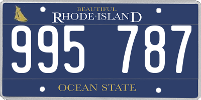 RI license plate 995787