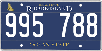 RI license plate 995788