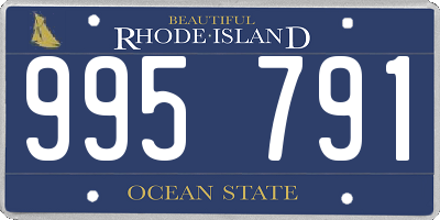 RI license plate 995791