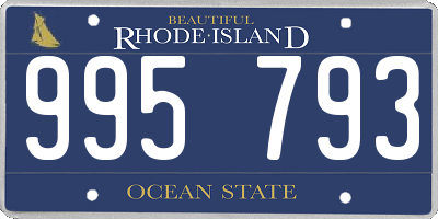 RI license plate 995793