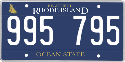 RI license plate 995795