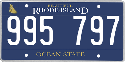 RI license plate 995797