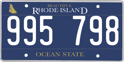 RI license plate 995798