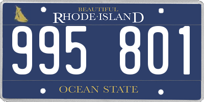 RI license plate 995801