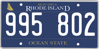 RI license plate 995802