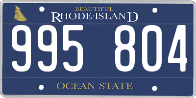 RI license plate 995804