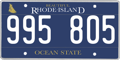 RI license plate 995805