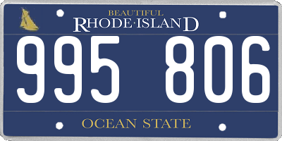 RI license plate 995806