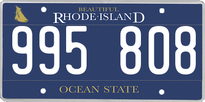 RI license plate 995808