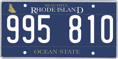 RI license plate 995810