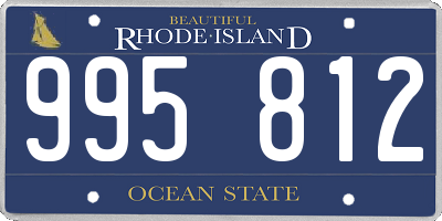 RI license plate 995812