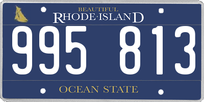 RI license plate 995813