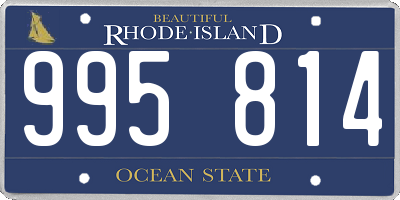 RI license plate 995814